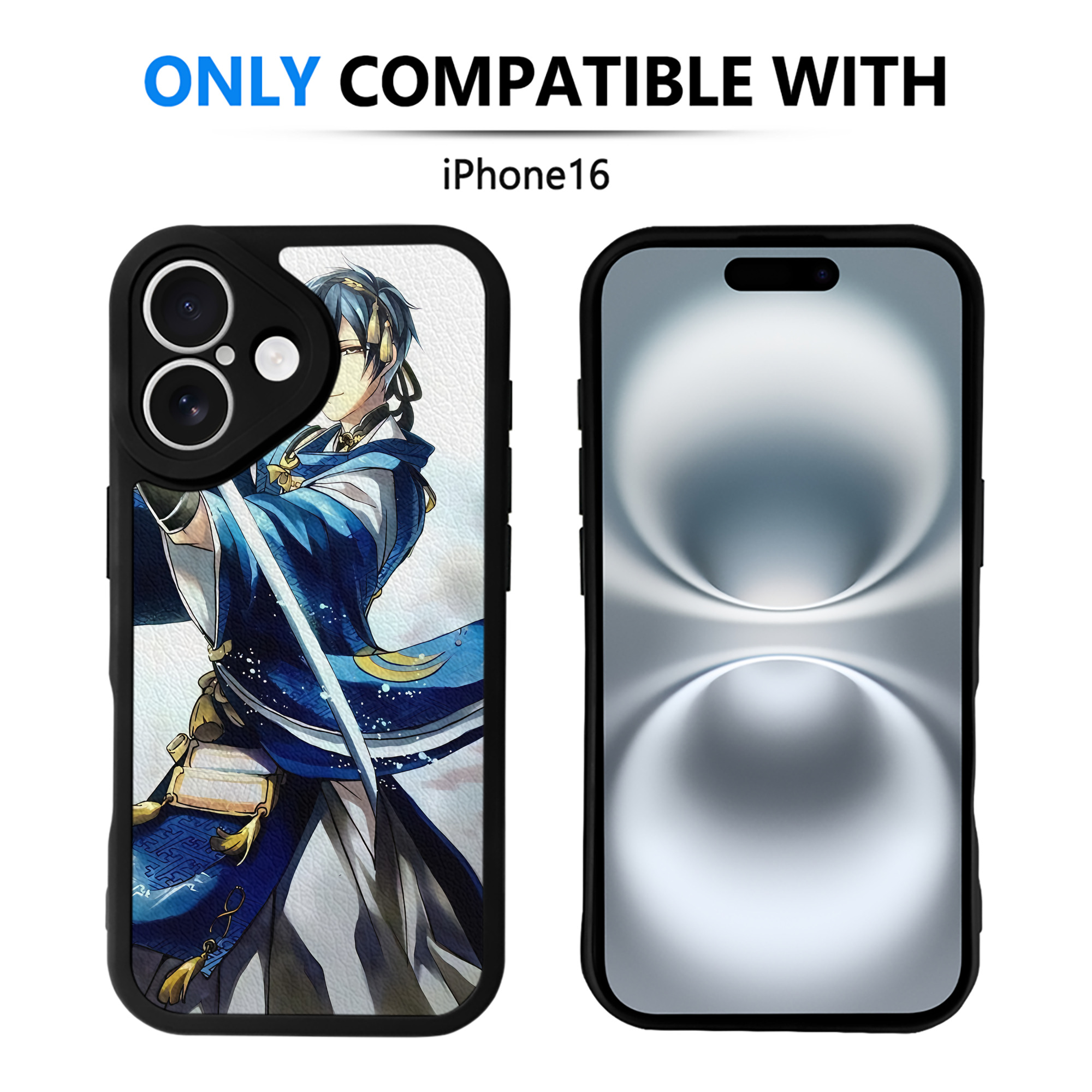 （画像用） 刀剣乱舞 Touken Ranbu 【iPhone 16シリーズ対応】シリコンスマホケース（レザー調） 材質：シリコン